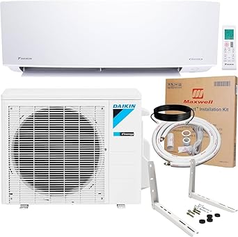 Daikin 12,000 BTU 20 SEER2 OTERRA Series Ductless Mini Split Heat Pump System w/Maxwell 16’ Installation Kit and Wall Mounting Bracket (230V)