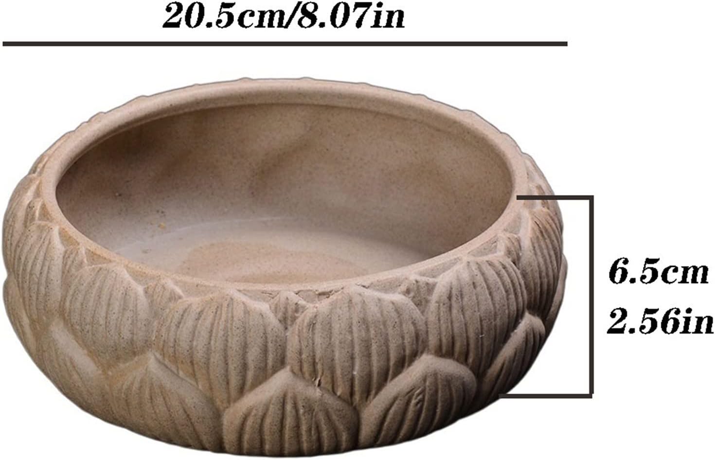 インテリアポット 室内鉢 AURA オーラ novoshop 屋内植木鉢 粗陶器模造石植木鉢セラミック無孔大水耕植木鉢スイレンボウル蓮の鉢 植木鉢 ( Color : C )