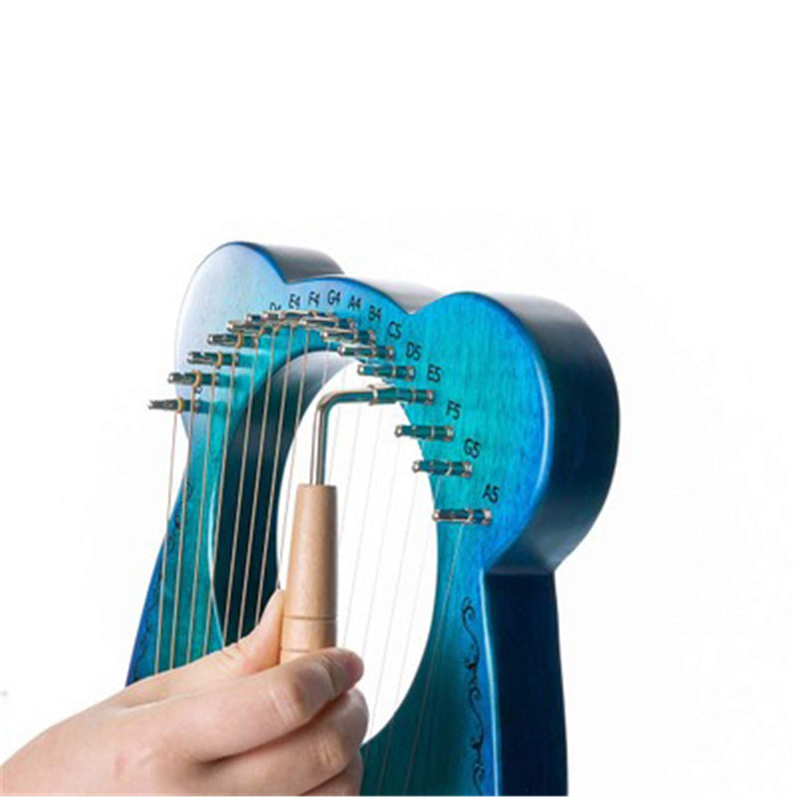 Lira Harfa 16 Metalowe Struny Klucz Strojenia Harfy Symbole Wykwintne Rzeźby Instrument Lira,Harfa