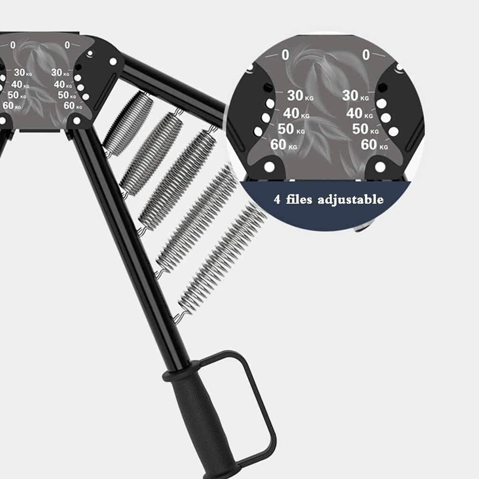 Power Twister Arm Exerciser, Regulowany Ekspander Klatki Piersiowej Z Oporem 4,5-50 Kg (40-50 Kg), Czterostopniowa Regulacja, Miękki Gumowy Uchwyt Do Ćwiczeń Ramion, Przedramion, Bicepsów