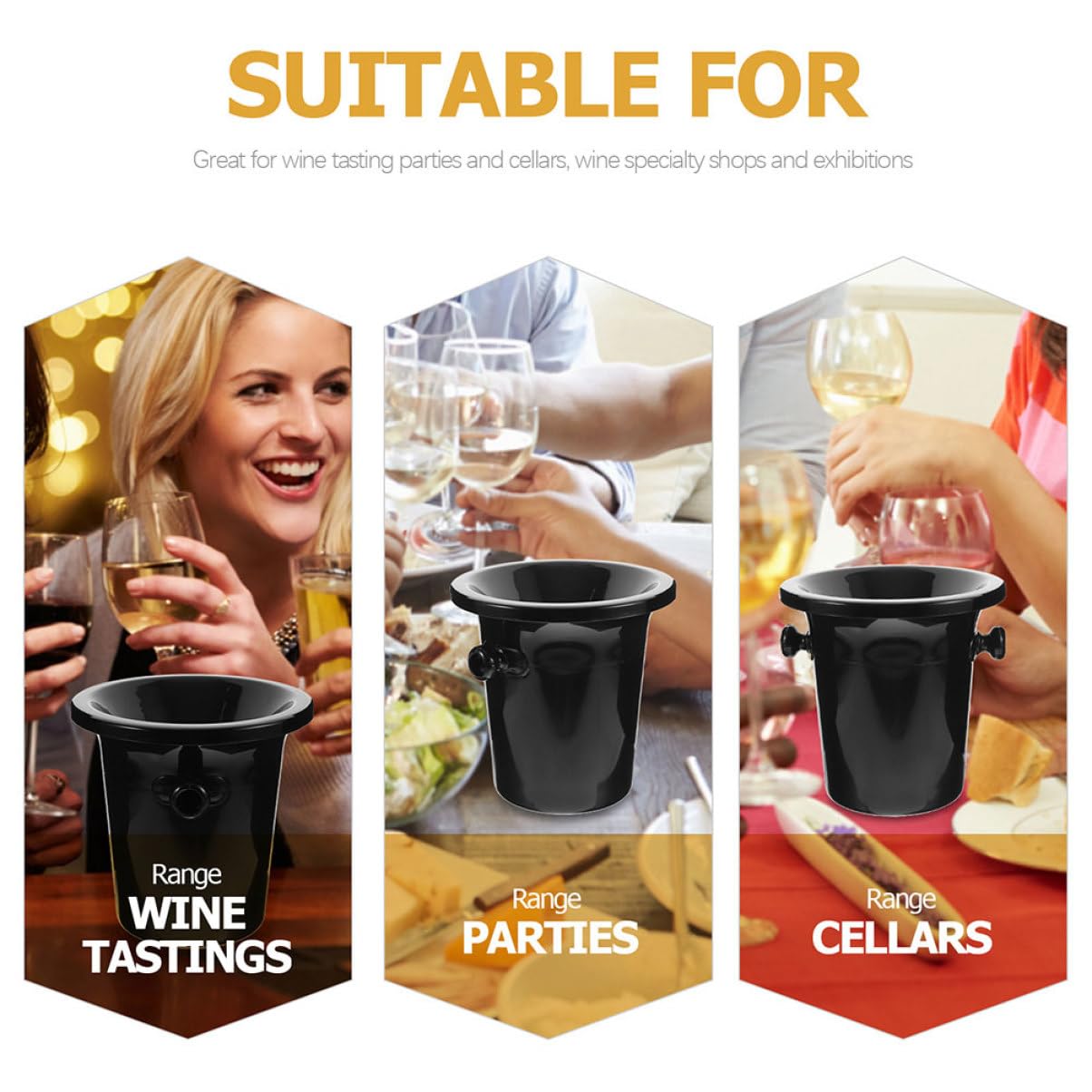 BESTYASH 2pezzi Sputacchiera Rondetta per Degustazione di Vino Secchio per Svuotamento di Sputacchiera Portatile Barile per Conservazione della Birra Accessori per Bar