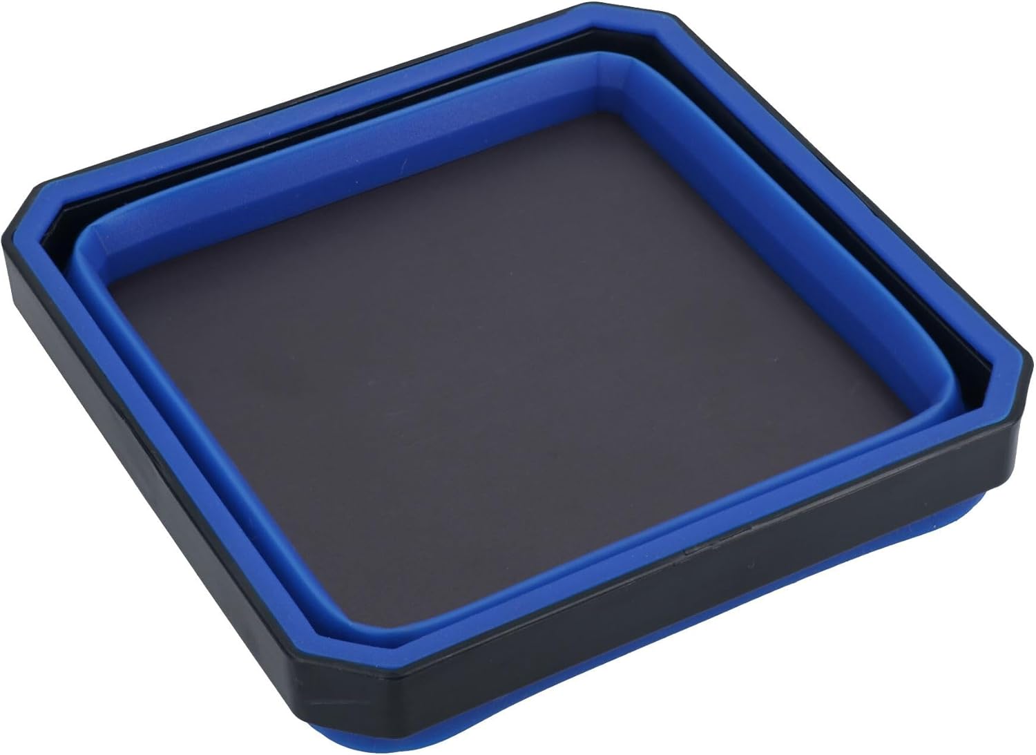 Collapsible Magnetic Parts Tray Dish Storage Bowl Holder Oil Resistant Plastic 2pc