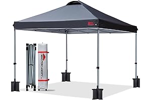 EZ Up 10x10 Black Pop-Up Canopy Tent