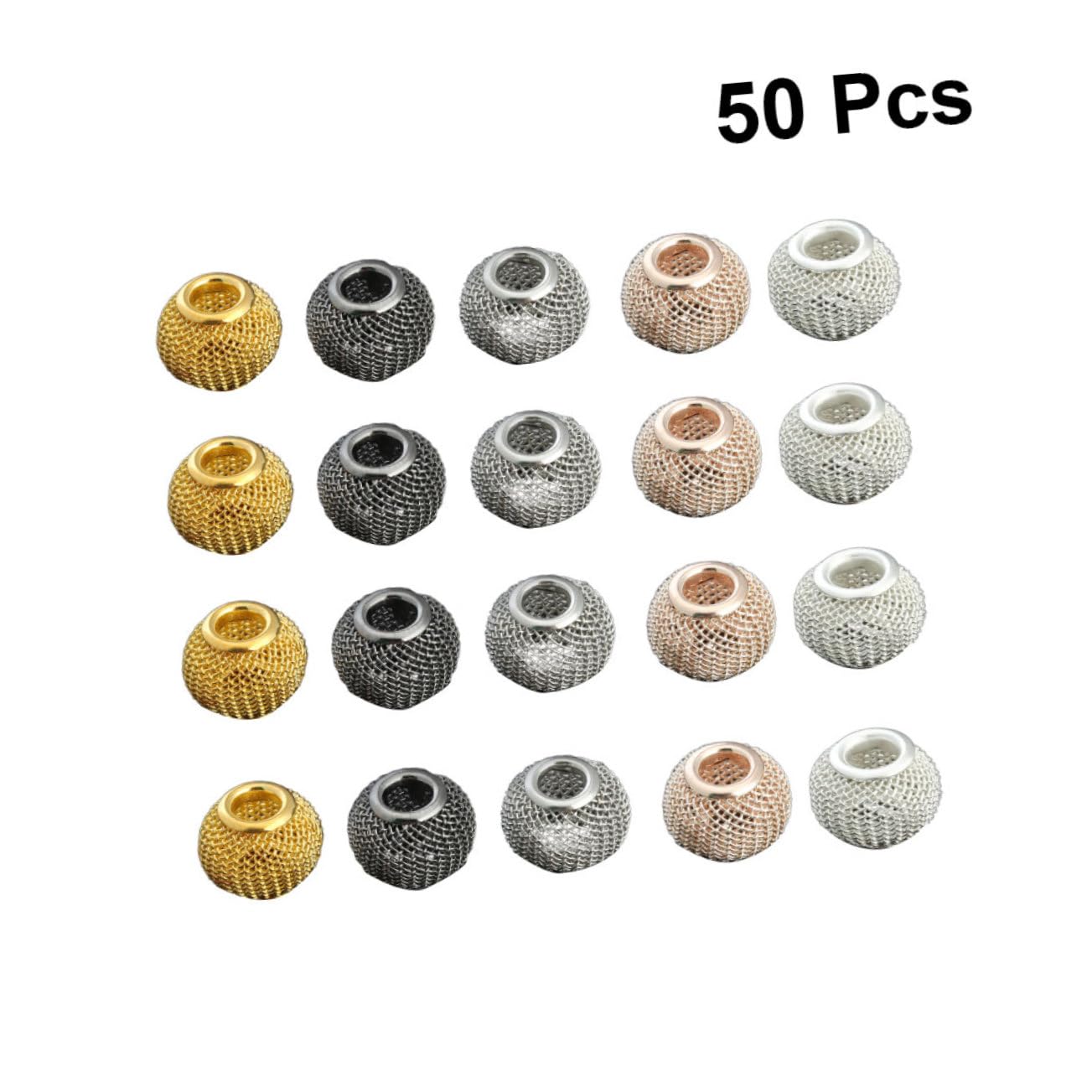 EXCEART 150 Piezas Cuentas Espaciadoras De Metal Cuentas Circulares Cuentas Para Pulseras Cuñas De Metal Kit Para Hacer Pulseras Para Niñas De Acero Inoxidable Joyas Niño