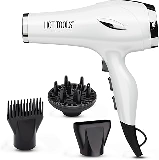 Hot Tools Pro Artist 2400 Turbo Ceramic Hair Dryer, 1875 Watt, White