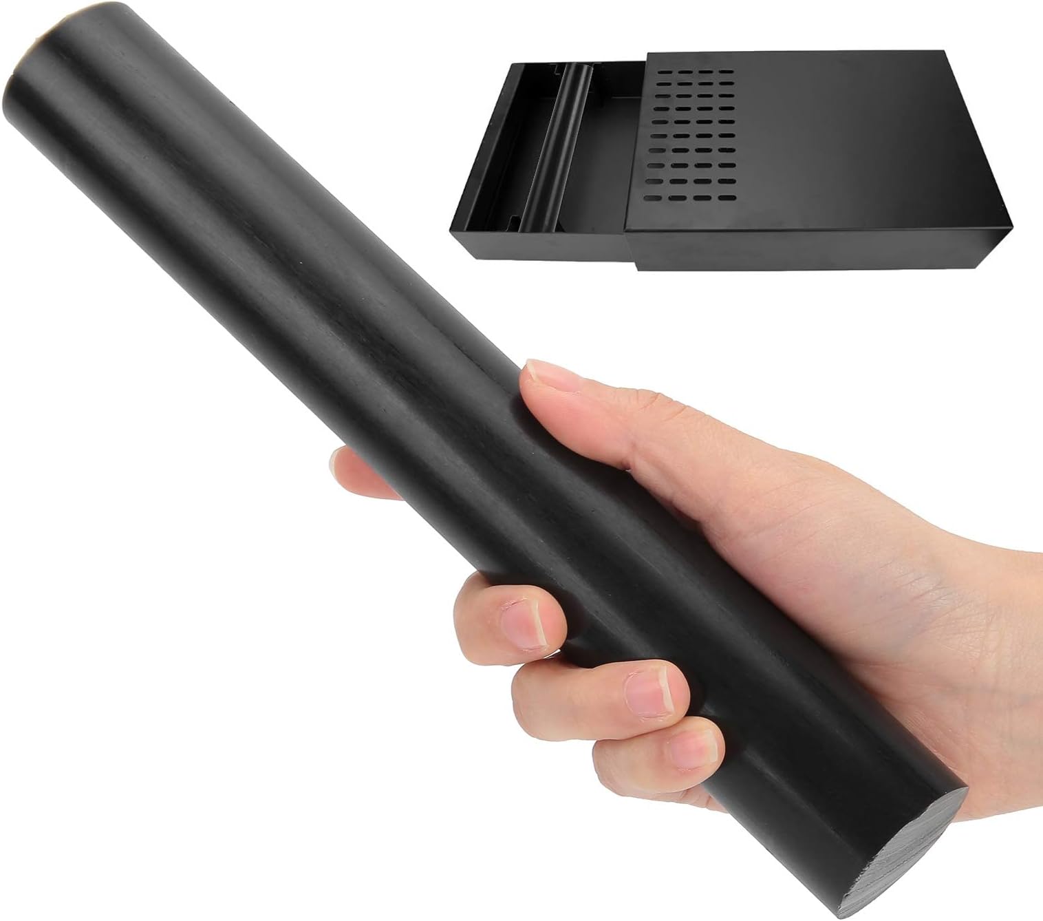 Coffee Ground Box Rod, 9.3inch Polyurethane Plastic Grounds Espresso Knock Box,Durable Coffee Knock Bar Knock Box Rod for Drawer Type Knock Box (Black)