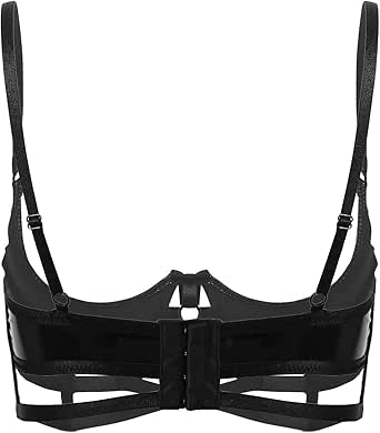 Body Harness Reggiseno gabbia Pentagramma Donna Punk Goth Lingerie Regolabile Plus Size Festival Rave Fotografia Accessori Danza, Nero , Taglia unica