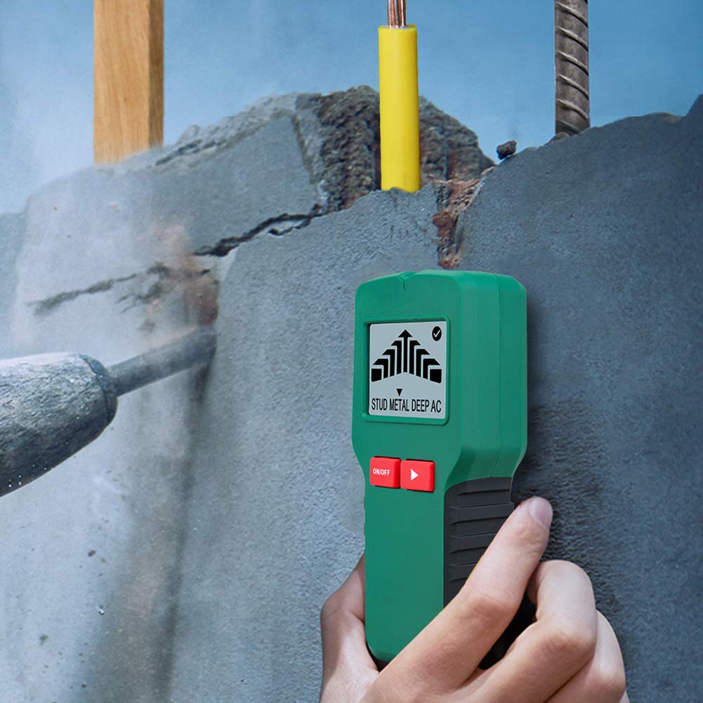 Buscador de vigas, detector de vigas 4 en 1, detector de vigas, detector de pared, búsqueda central del sensor con pantalla LCD para madera, alambre de CA, pernos de metal, detección de vigas de cabl