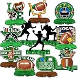 12 piezas de decoración de fiesta de fútbol, silueta, centros de mesa de fútbol, centro de mesa de fútbol, decoración de mesa de fiesta, centro de mesa de fútbol para deportes, fútbol, suministros