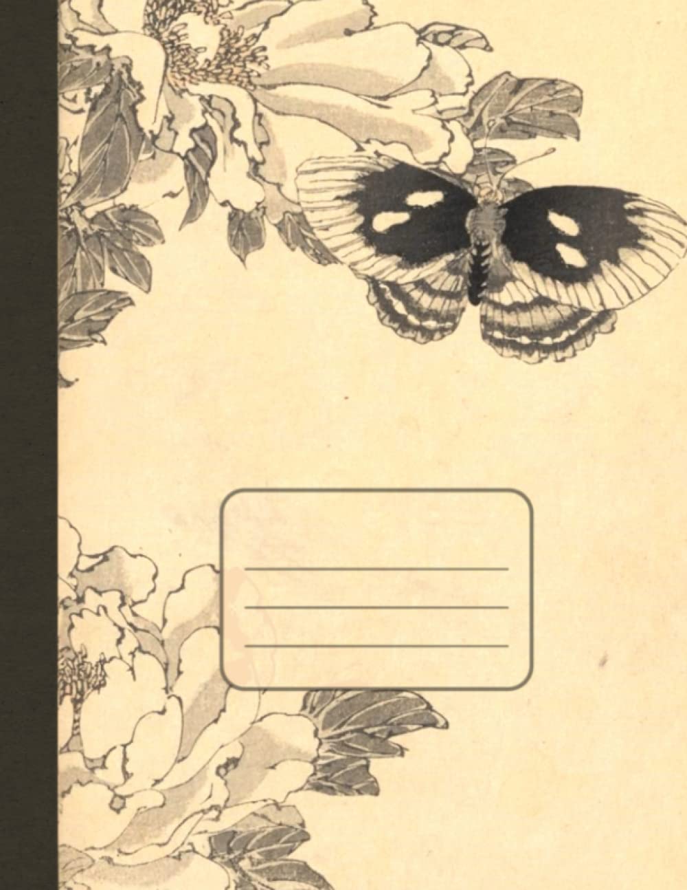 Cahier de musique 12 portées oiseau vintage pour composition