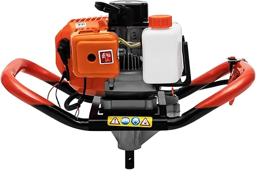 Taladro de tierra para valla, barrenador de gasolina de 52 cc, 2 tiempos, alimentado a gas, para un hombre, barrenador de tierra de gasolina y