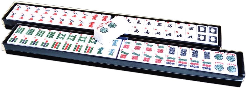 C&H Solutions Western Mah Jong Tile Set with 2 Pcs Mah Jong Trays and Lids A Type by C&H®