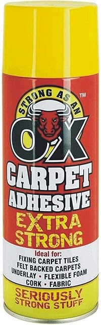 Yorkshire Homeware SAAO Heavy Duty Extra Strong as an OX Spray Adhesive Glue for Foam Carpet Vinyl Cardboard foil Card Paper Leather Craft Fabric 500ML (1)
