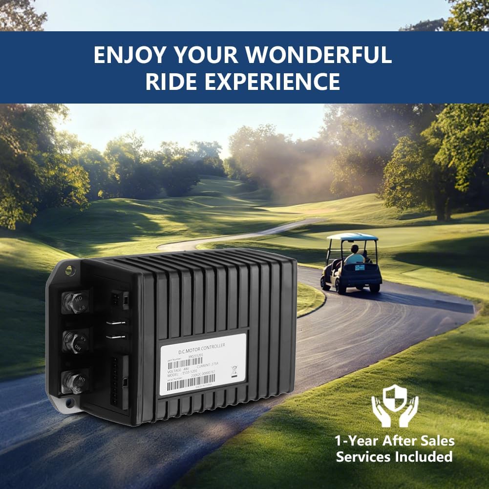 1510-5201 Golf Cart Controller, Golf Cart Motor Controller for Club Car DS & Precedent 2000-2009, 48V 250A Speed Controllers Compatible with Curtis, MCOR 5K-0 Throttle Type, IQ System, 101956501