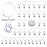 Pacifiers for Baby Shower Game, 36PCS Plastic Pacifiers for Baby Shower Decoration DIY, Large Size Baby Shower Pacifiers, Gender Reveal Party Table Scatter/Hunt Baby Shower Game Props(Clear, 2.75 in)