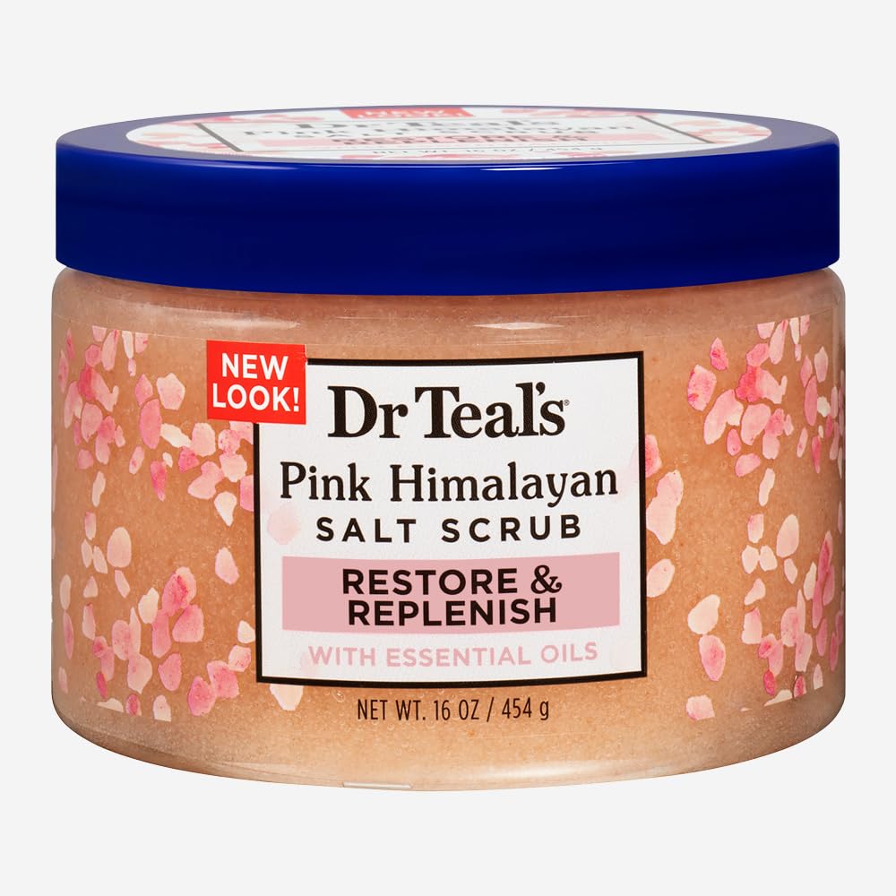Dr. Teal's Salt Scrub Pink Himalayan Restore 16 Ounce Jar (Pack of 2)
