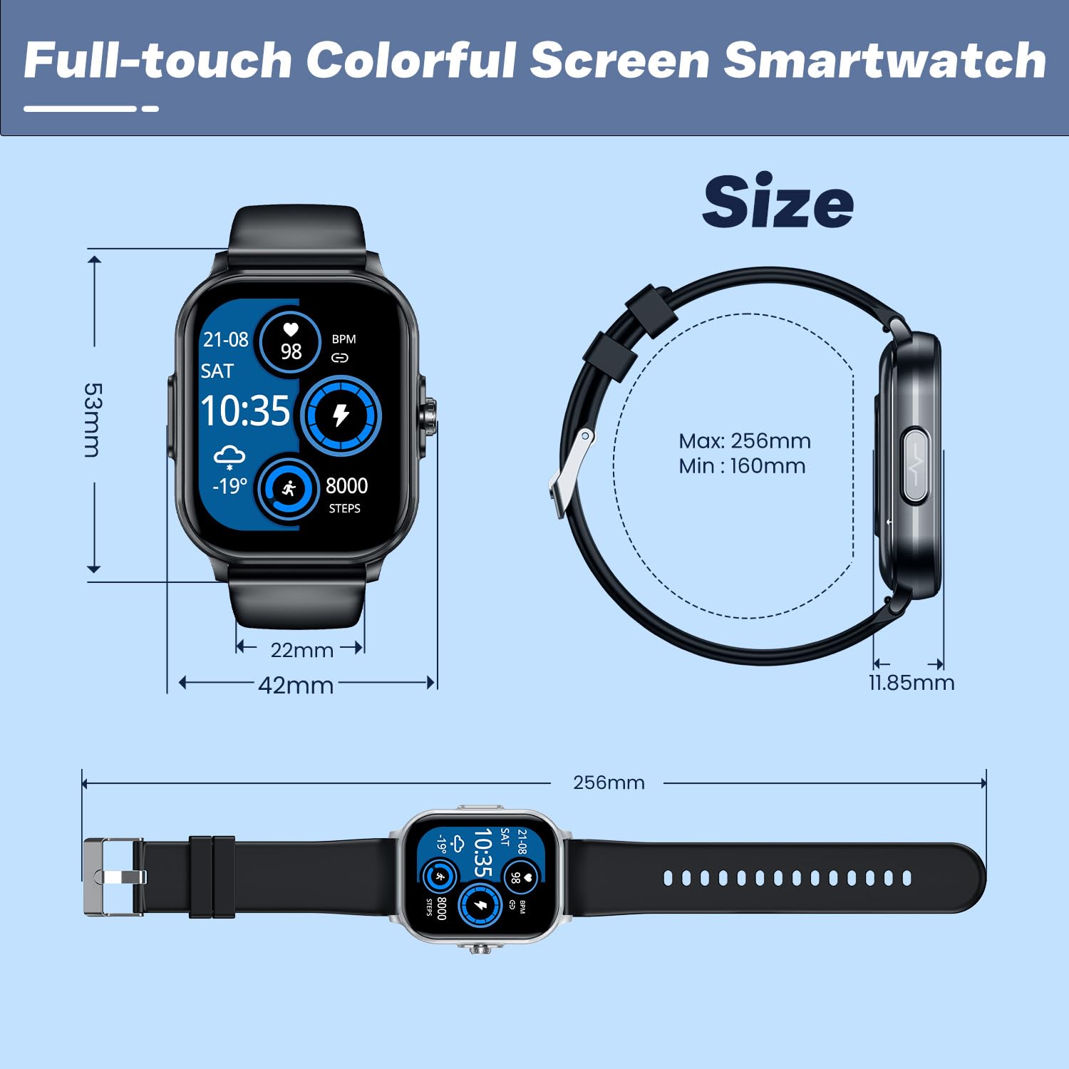 Reloj Inteligente Hombre Smartwatch con Llamadas: 2.01" HD Smart Watch con ECG+HRV Pulsómetro Monitor Presion Sueño 100+ Modos Deportivos Podómetro Pulsera Actividad IP68 Impermeable para iOS Android