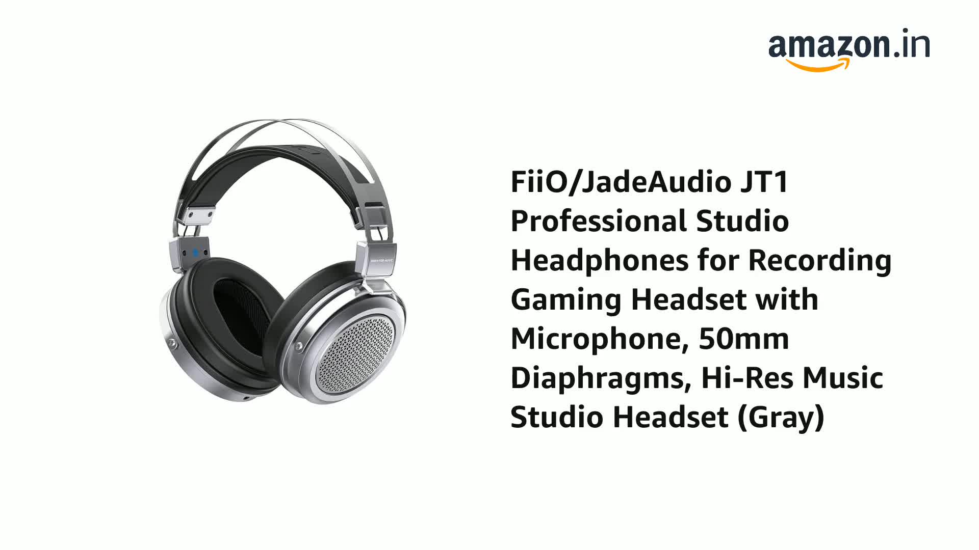 FiiO/JadeAudio JT1 Professional Studio Headphones for Recording