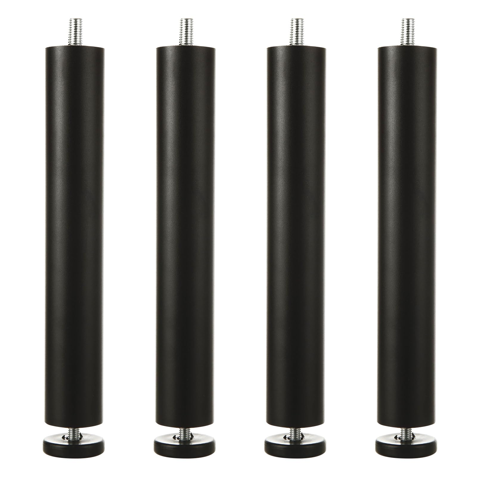 LOYORTY 4PCS 10 Inch Metal Adjustable Furniture Legs, Aluminum Alloy Bed Legs Replacement, M10 Thread Sofa Replacement Legs for Cabinet, Cupboard,
