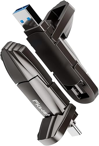 FU388 - Unidad externa de estado sólido de 256 GB, hasta 1000 MBs para almacenamiento de datos, diseño de doble puerto con expansión de