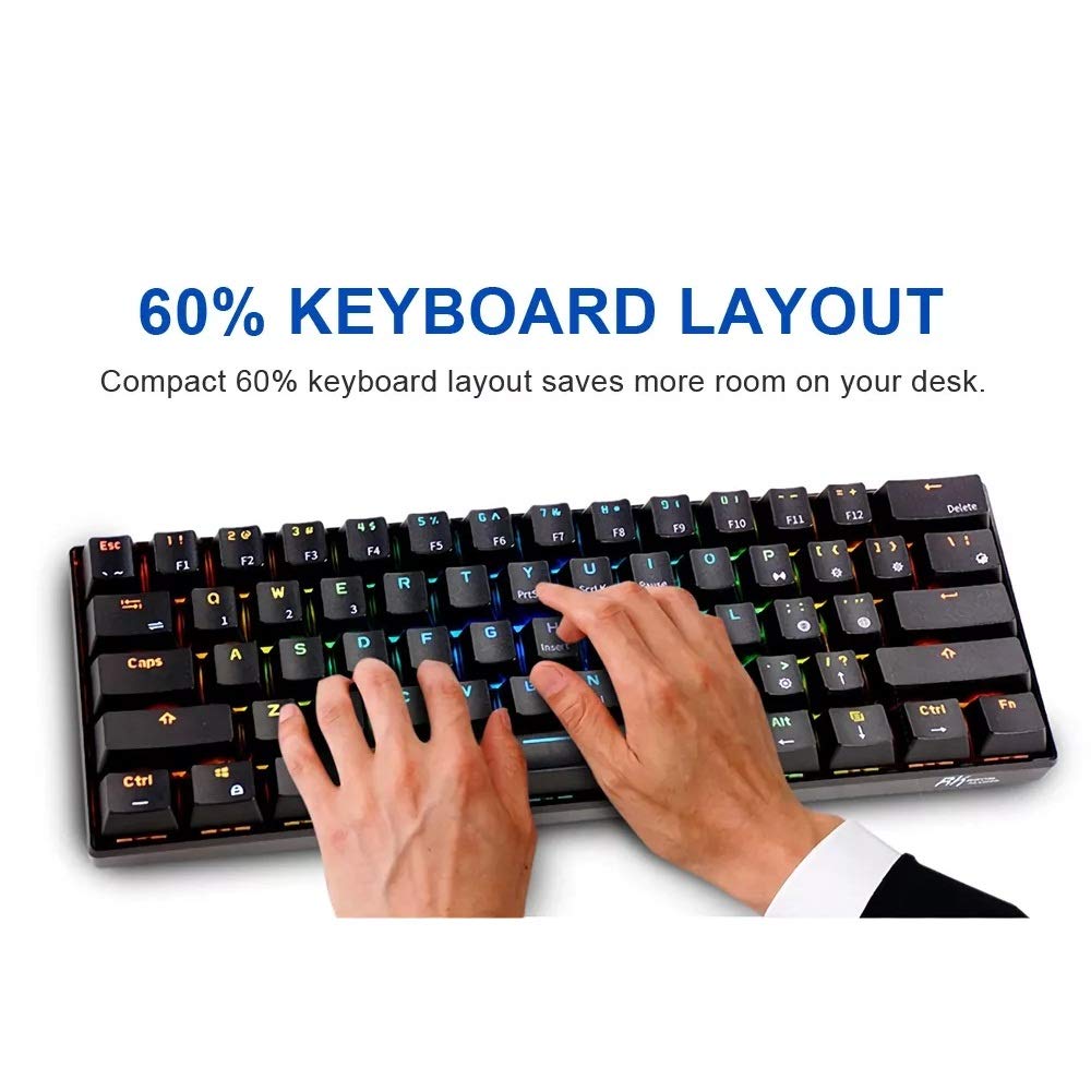 Amazon.co.jp: メカニカルゲーミングキーボード Bluetoothの61Keys有線