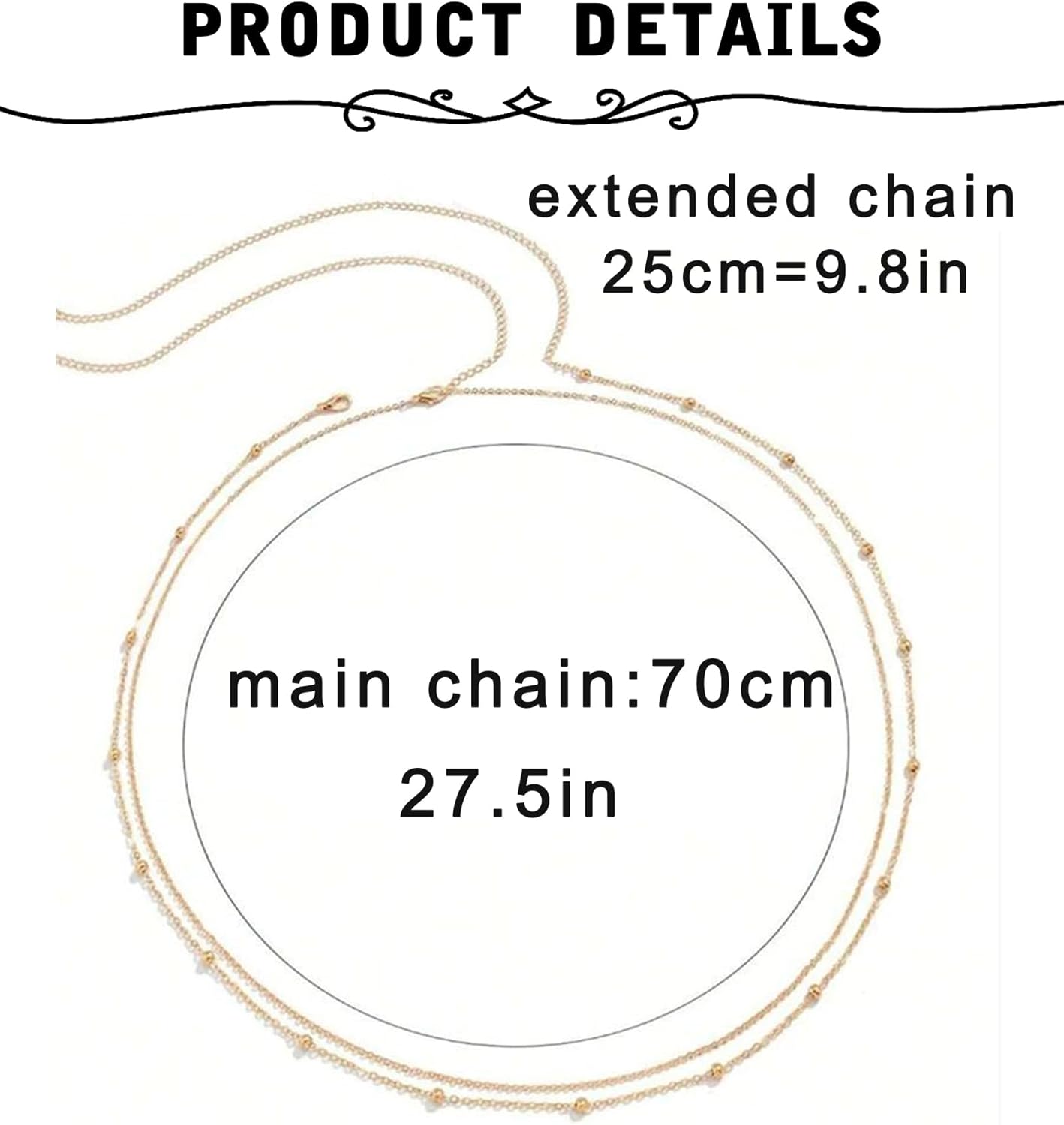 MODRSA Gold Body Chain Jewelry for Women Back Necklace for Backless Dress Backdrop Pearl Rhinestone Belly Chain Waist Chains Bra Chains Lingerie Summer Bikini Bodychain Trendy Sexy Stomach Jewelry - Image 4