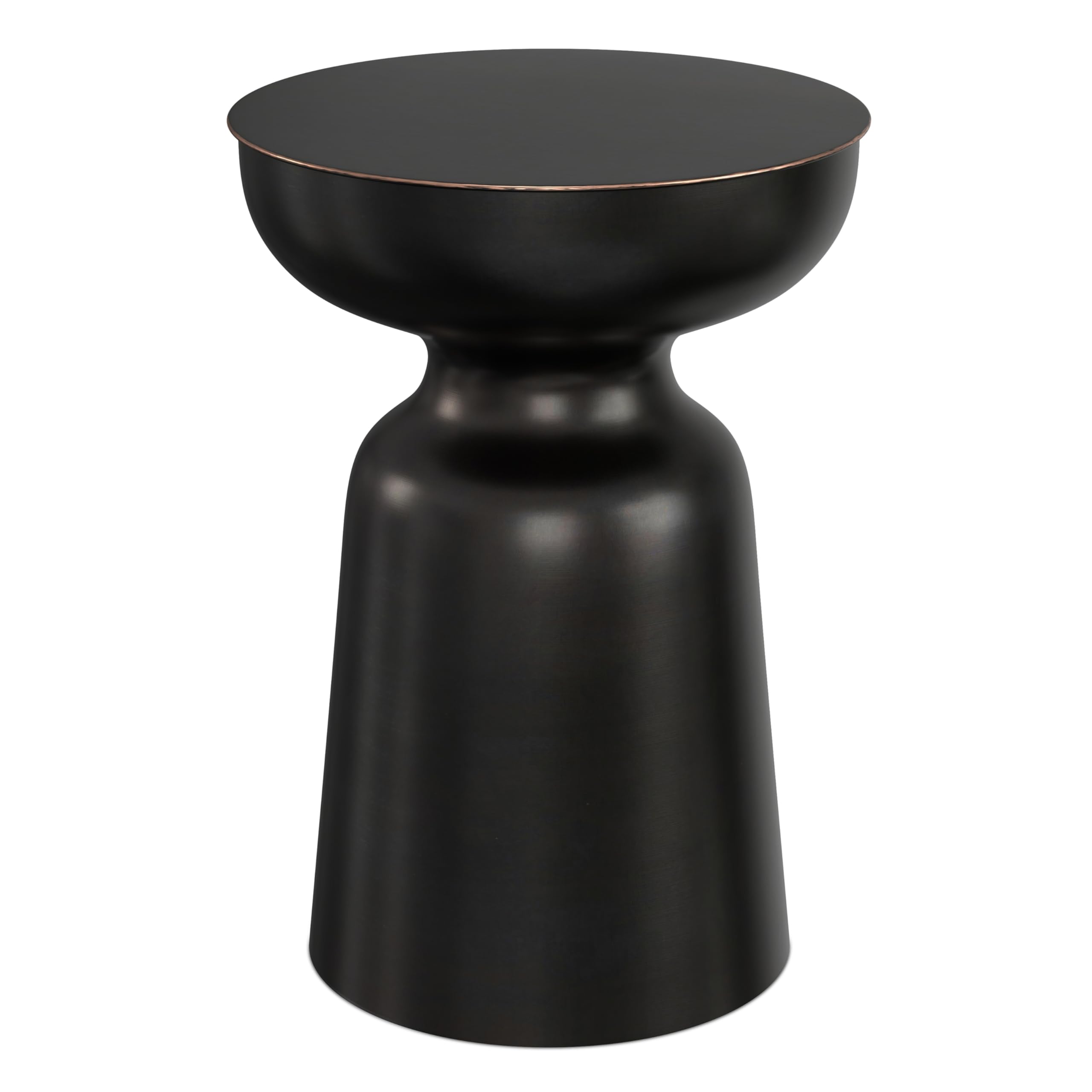 SIMPLIHOME Toby Metal Table - 18 Solid Iron Drum Accent Table