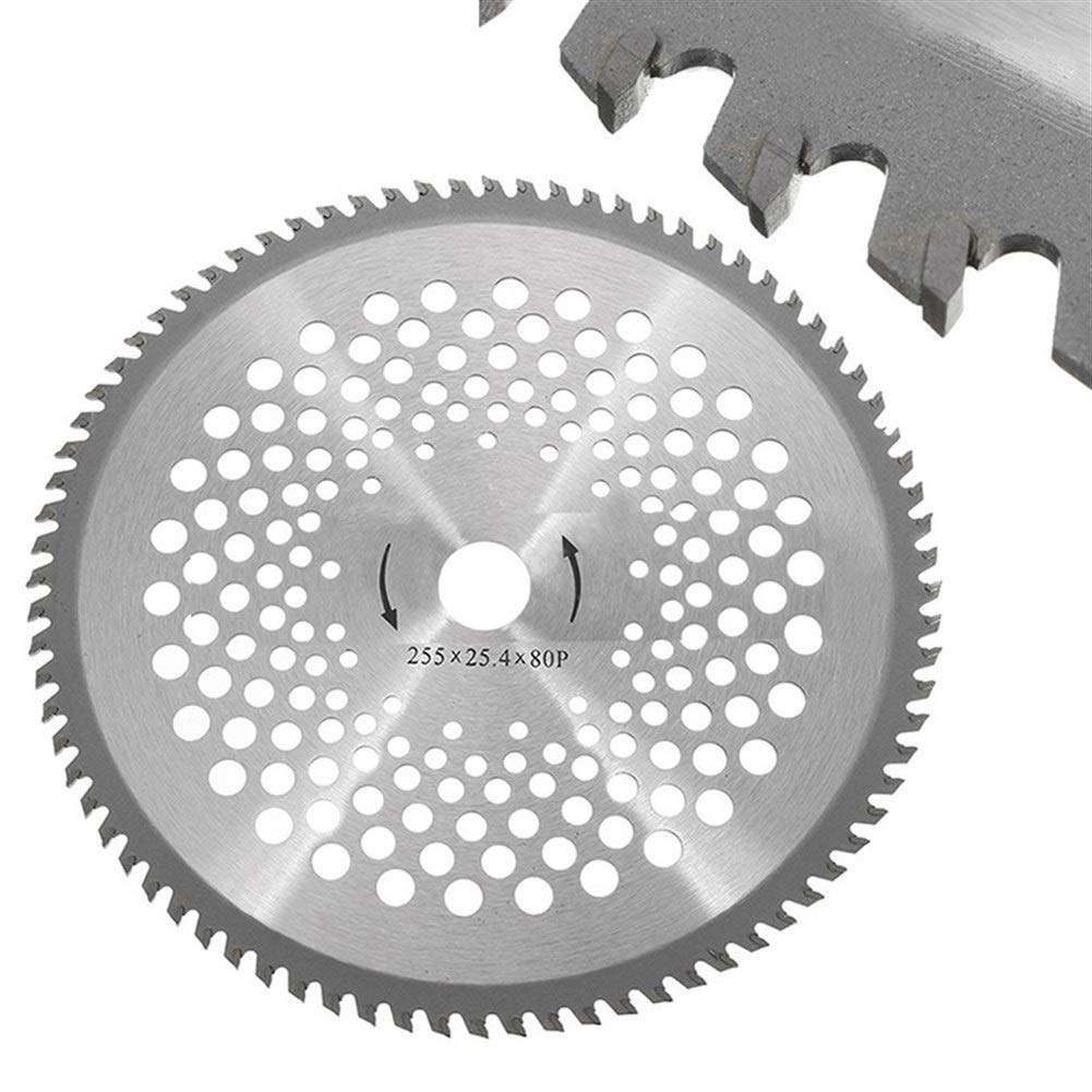Hojas de sierra circular para acabado ultrafino Discos de rueda de hoja de sierra circular de 10 '' y 80 dientes for cortar la desbrozadora Cortadora de cuchillas Recortadora de hierba Hoja de sierra