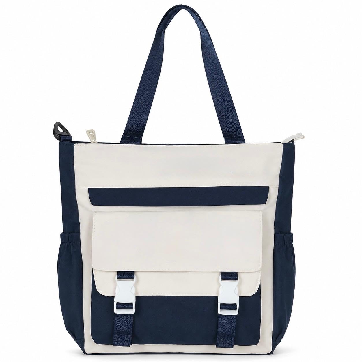 Large Capacity Tote Bag for Women and college girls (Light Green) | Stylish Lightweight and Shoulder Bag with Front Pocket | Ideal for Office, Travel, Shopping & Daily Use-image-38