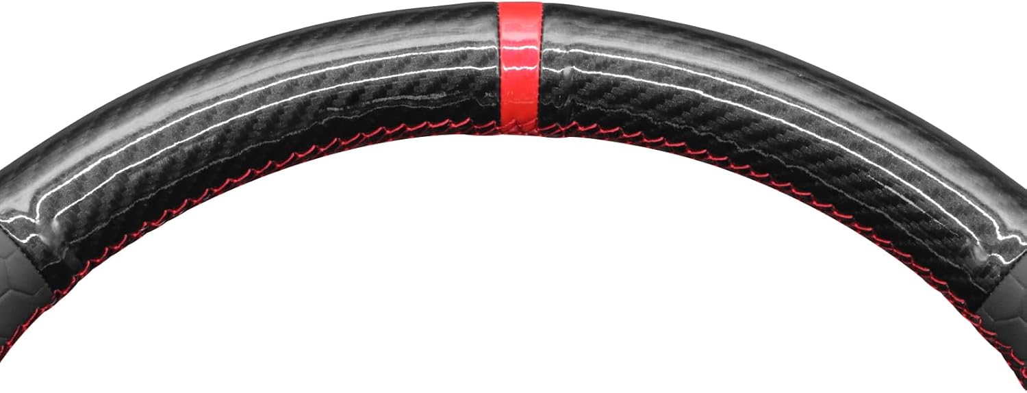 MEWANT Steering Wheel Cover for Mitsubishi Lancer Evolution 8 VIII 2003-2004 / Lancer Evolution 9 IX 2005-2008 Customized Hand Stitch