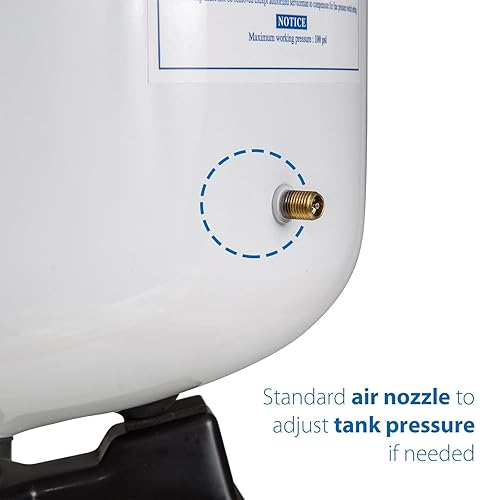 Miniatura 2 de iSpring T55M Tanque de almacenamiento de agua prepresurizado residencial de 5.5 galones para sistemas de ósmosis inversa (RO), color blanco