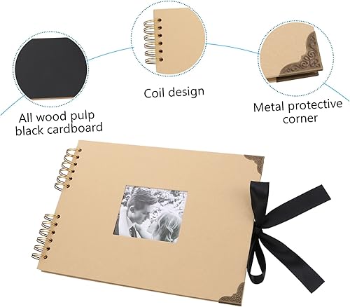 Vista 9 de Photo Album Souvenir Album Diy Photo Collector Leather Scrapbook Wedding Album Diy Bookshelf Albums Photo Scrapbooks Ribbon Picture Album Magnetic