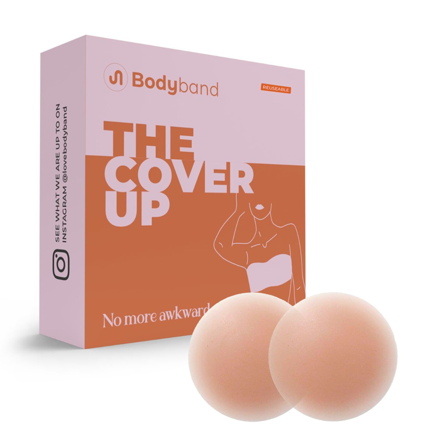 Nipple Cover Reusable for Women Thin Silicone Nipple Pasties for Women Reusable to Cover Under Bra Skin Friendly Adhesive Nipplepads for Girls Breast Cap Pasties