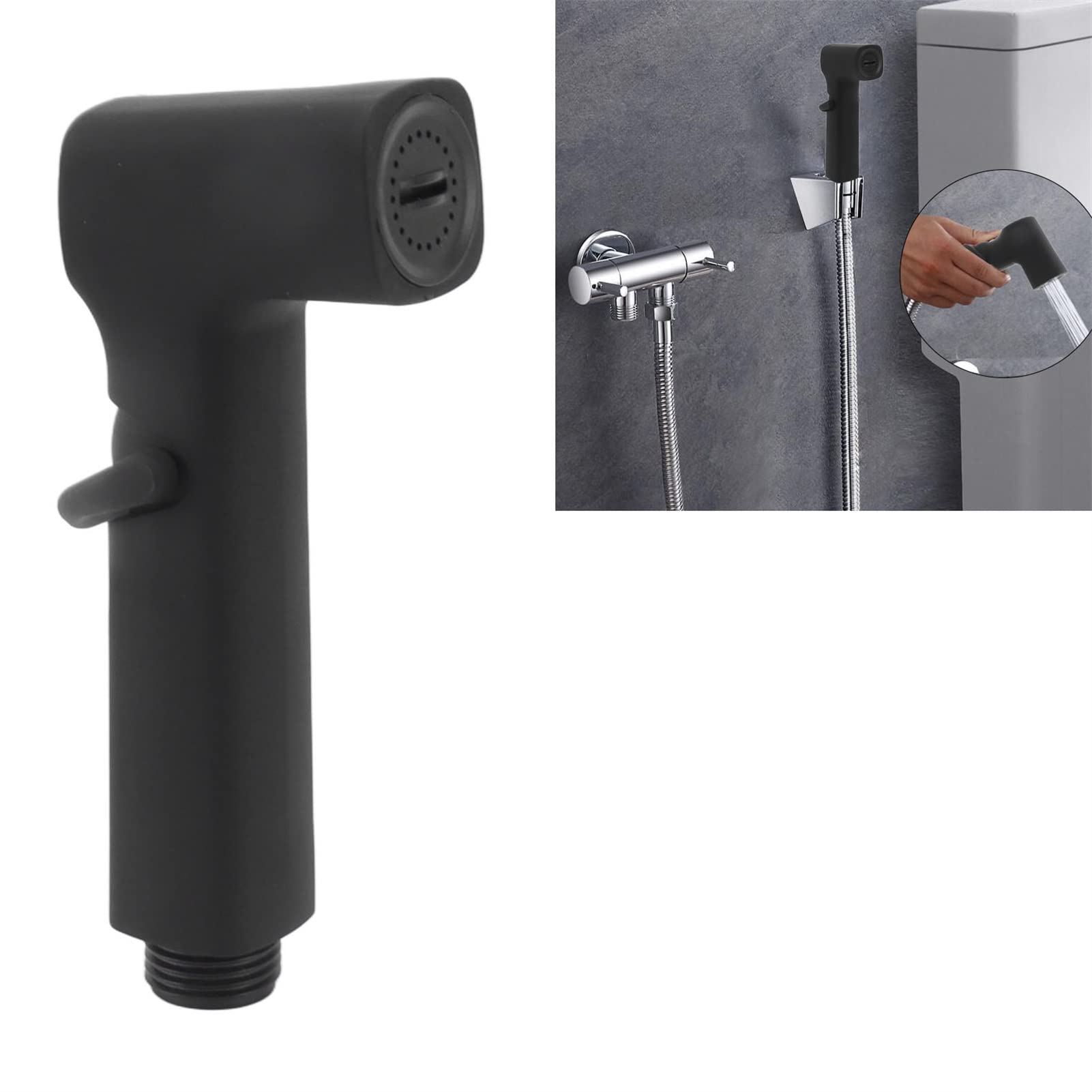 Topyond Bidet Sprayer Handheld Bidet Attachment for Toilet Adjustable Water Pressure Control Head Only ABS Lightweight for Feminine — view 5