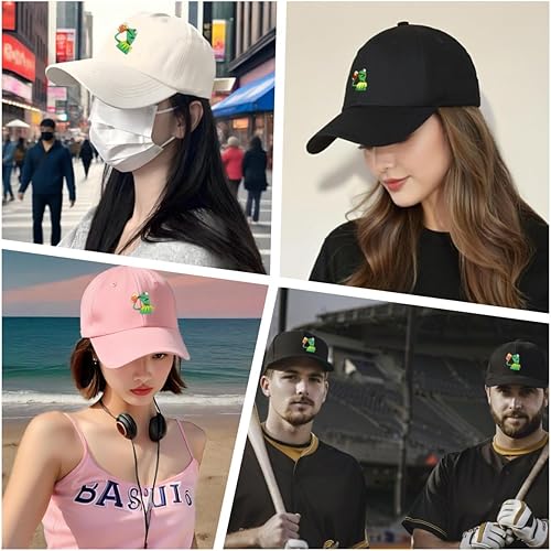 Miniatura 5 de Baseball Cap Kermit The Frog Sipping Tea Logo Trucker Hat Unisex Outdoor Adjustable Strapback Cap