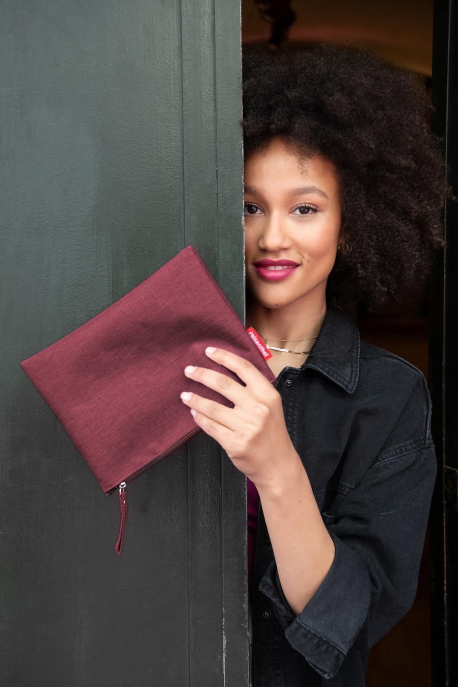 reisenthel Case 1 - Universal Small Organiser for Cosmetics or Small Handbag Items, Twist Maroon