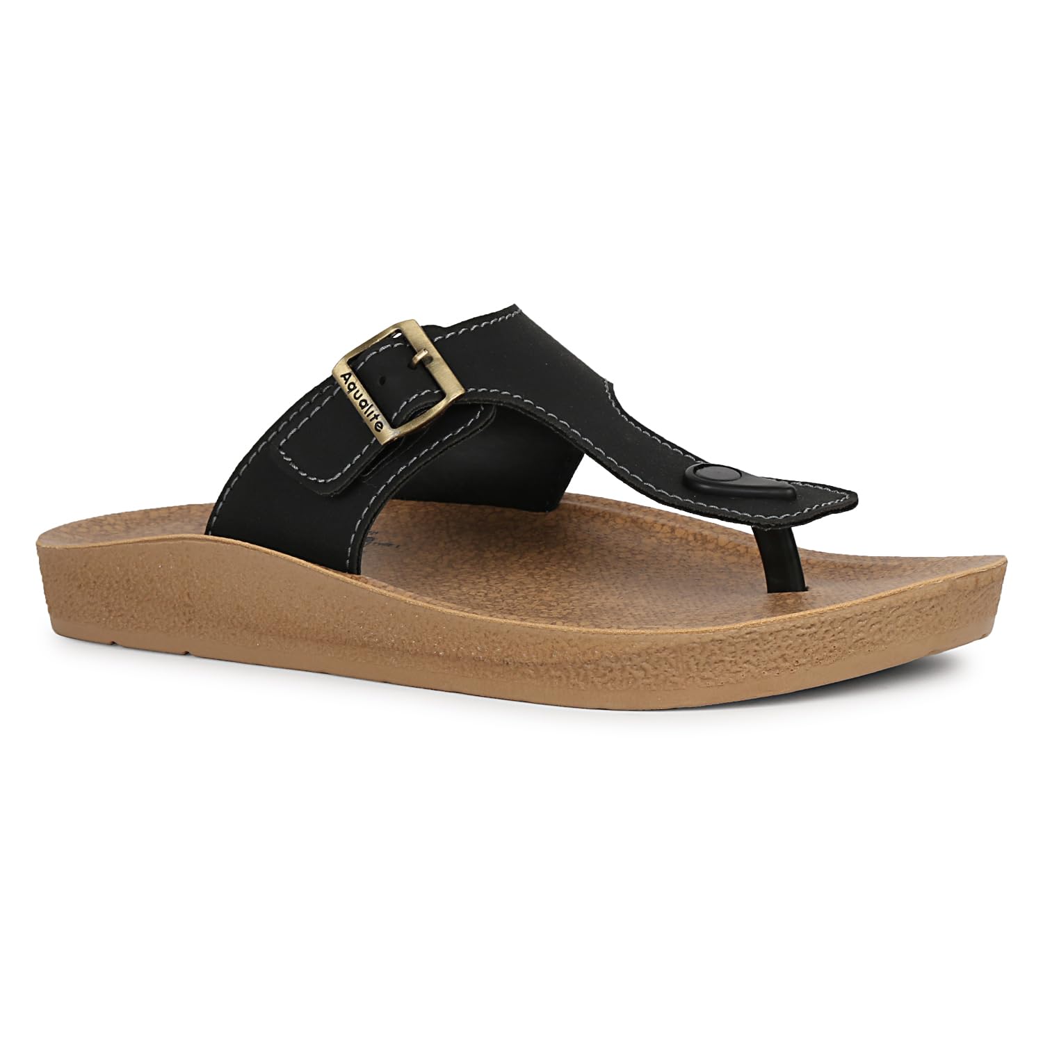 aqualite Men's Classic Cushion Sliders/Slippers with Adjustable Buckle Strap for Adult Comfortable & LightWeight |Stylish & Anti-Skid| Waterproof & Everyday Flip Flops-picture-30