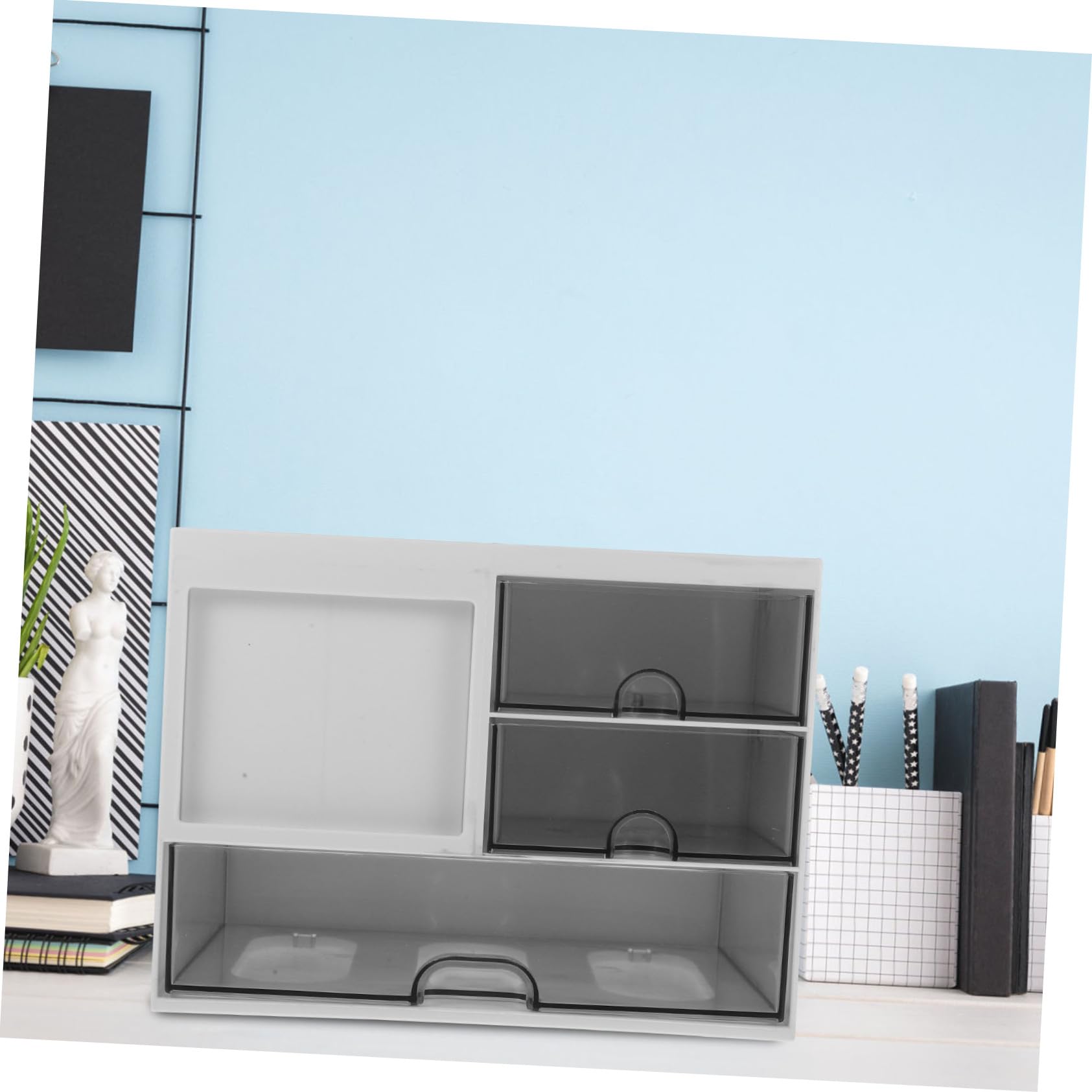 Zerodeko Organizador para Almacenamiento y Organización Blanco de Cajones de Escritorio Material Resistente Hips para Uso Prolongado en Oficina o Hogar