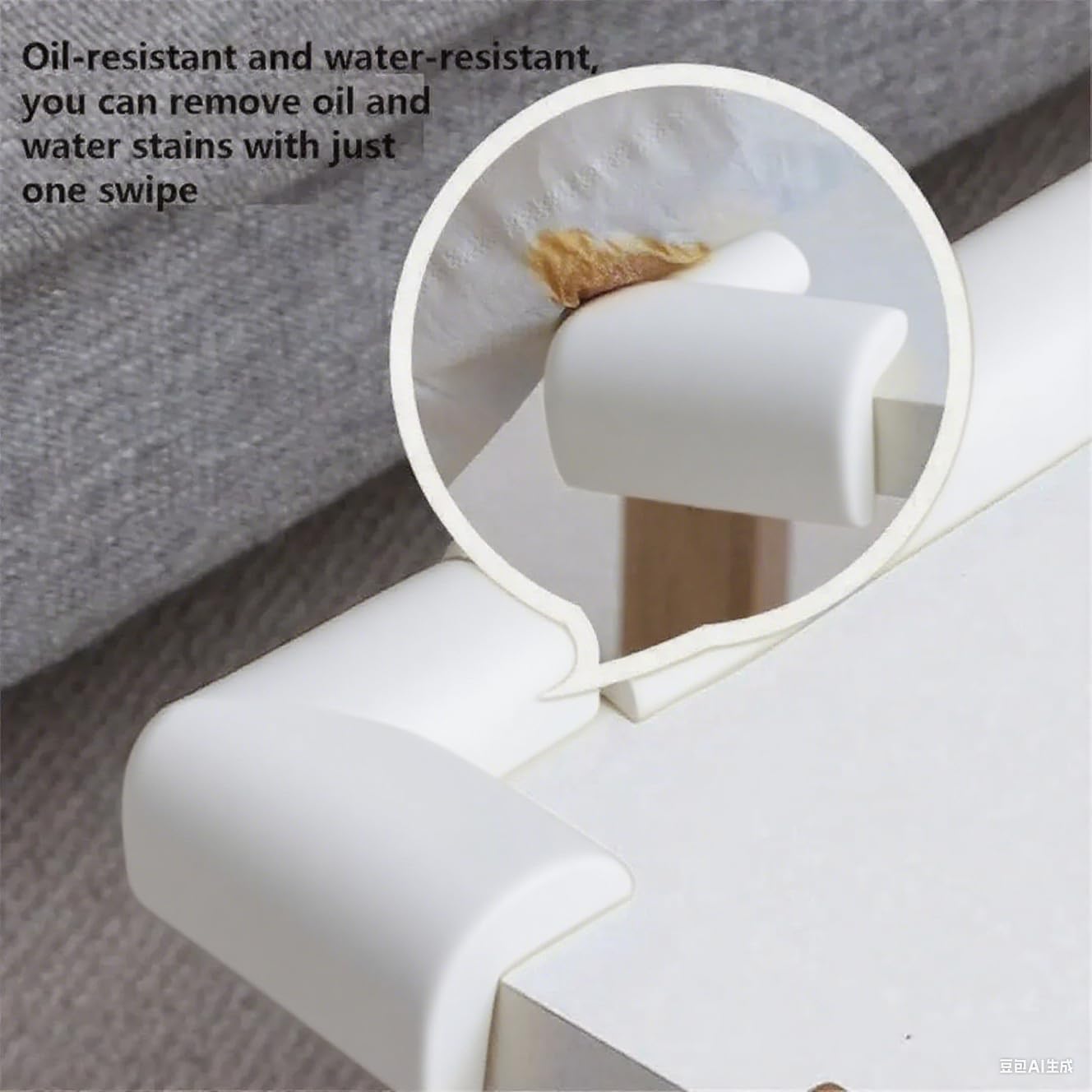 Soft Corner Guards for Baby Proofing, 4 Pack Yellow, Elastic Foam Corner Protectors with 3M Adhesive, Durable Child Safety Furniture Edge Bumpers (White)