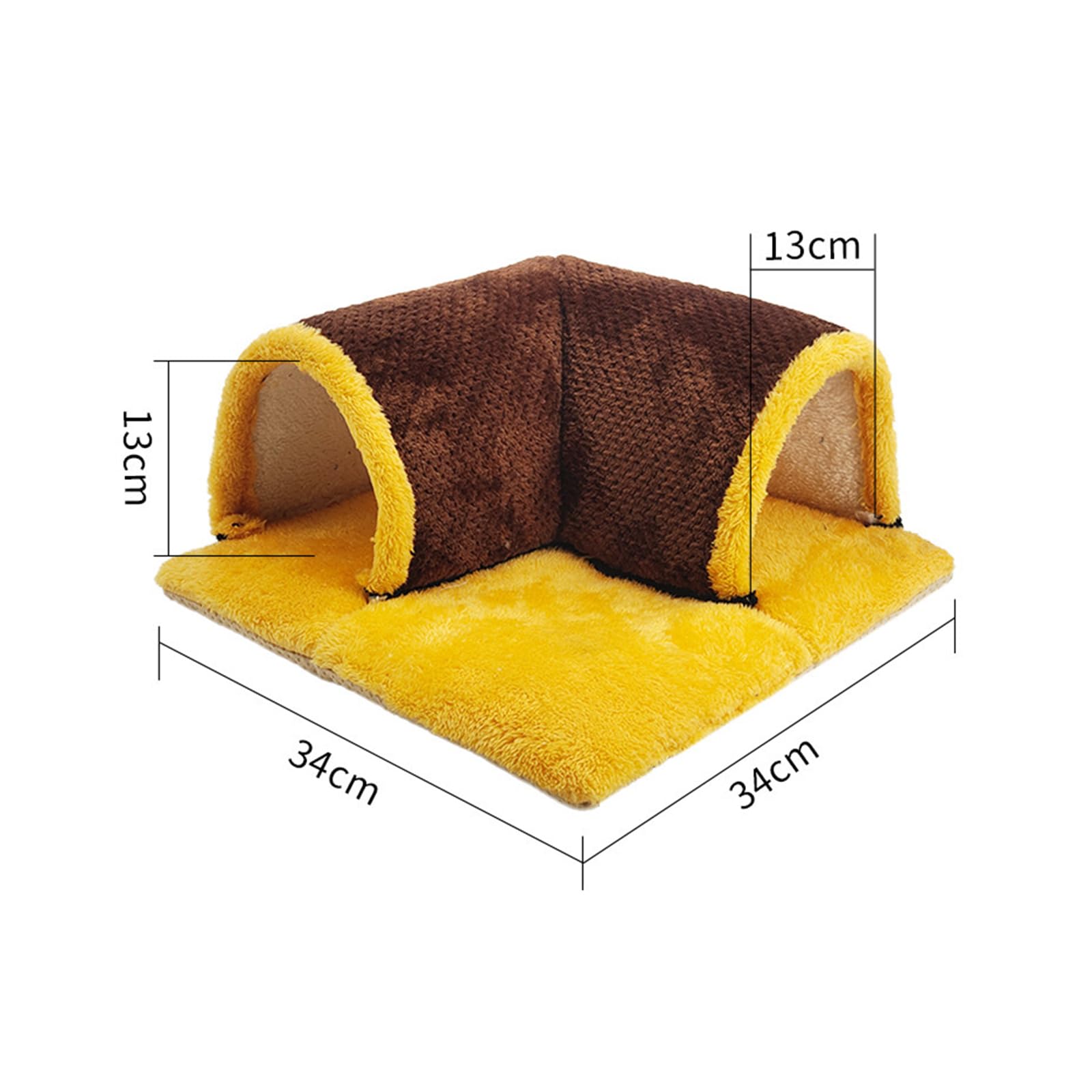 NagetierZusammenklappbar Meerschweinchen (Cavia Porcellus) Kuscheltunnel Für Kleintiere,34×34cm