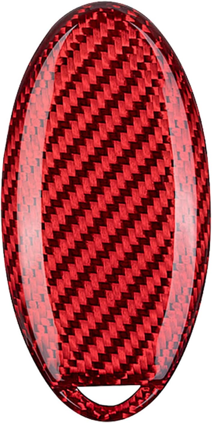 Blасk Frіdау - 60% оƒƒ M.JVisun Genuine Carbon Fiber Key Fob Cover for Nissan 370Z Altima Maxima Murano Armada GT-R Leaf Sentra Rogue Pathfinder Versa Smart Car Remote Key Fob Case for Men Women - Red