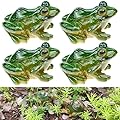 BLLREMIPSUR 4 PCS Miniature Frog Statue, Outdoor Garden Figurines Decoration, Mini Cute Figures for Patio Yard Micro Landscape Fairy Garden Ornaments