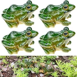 JLNGTHONG 4 Frog Animal OrnamentsMini Frogs 3D Resin Frog Garden Toad Statues 3D Frog Figurine Creative Craft Frog Resin Decoration Frog 3D Creative Green Frog For Decoration Garden Pond