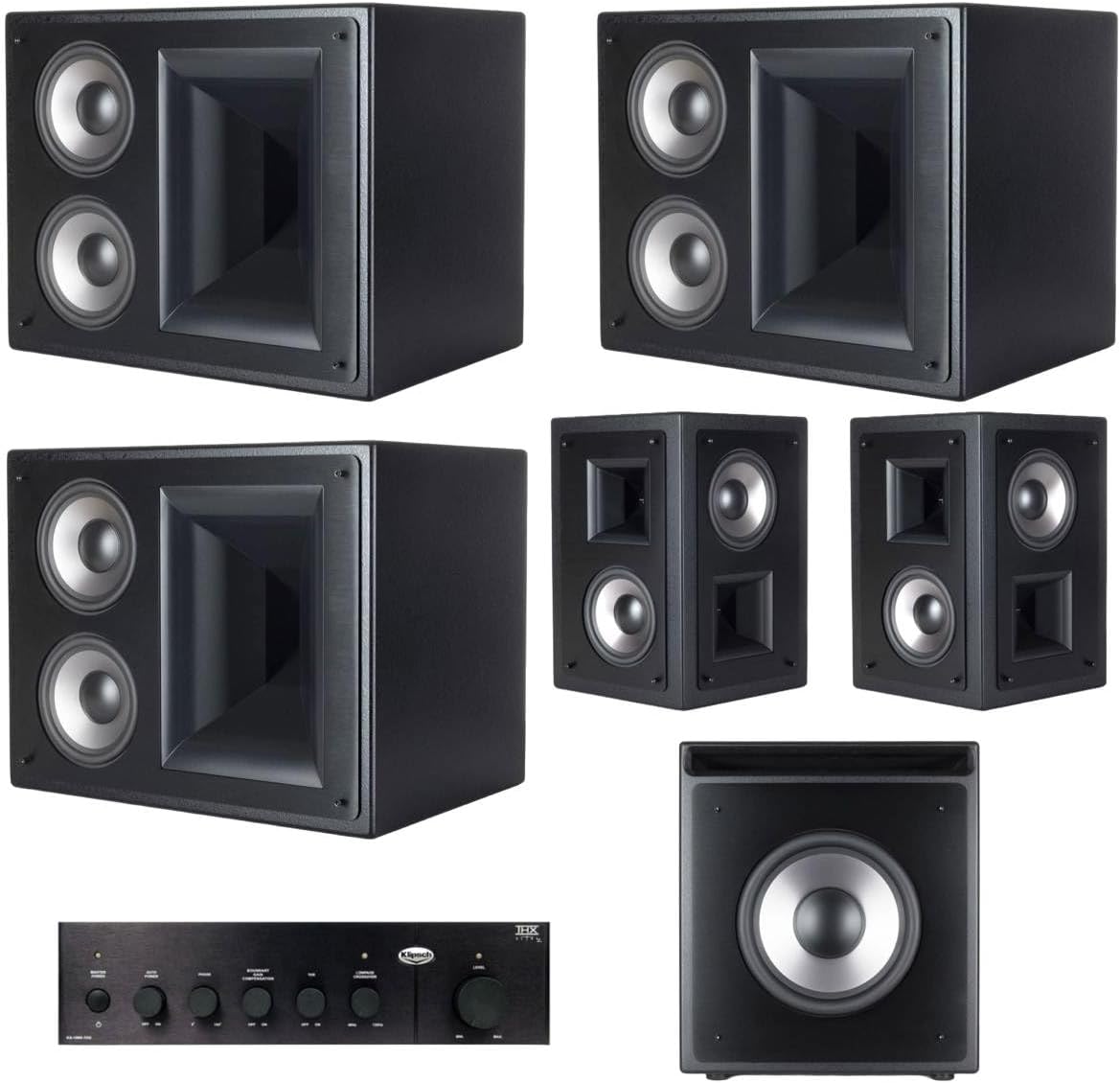 Klipsch THX-5000 6-pc Surround Sound Home Theater System Black