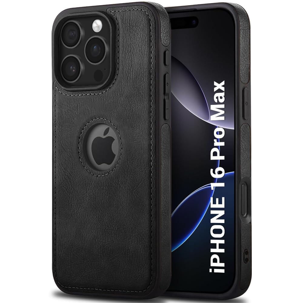 TheGiftKart Genuine Leather Finish Back Cover Case for iPhone 16 Pro Max | ShockProof Design | Raised Edges for Camera & Screen Protection | Stunning Minimalist Design Case (MagSafe Compatible, Brown) — Amazon image 11