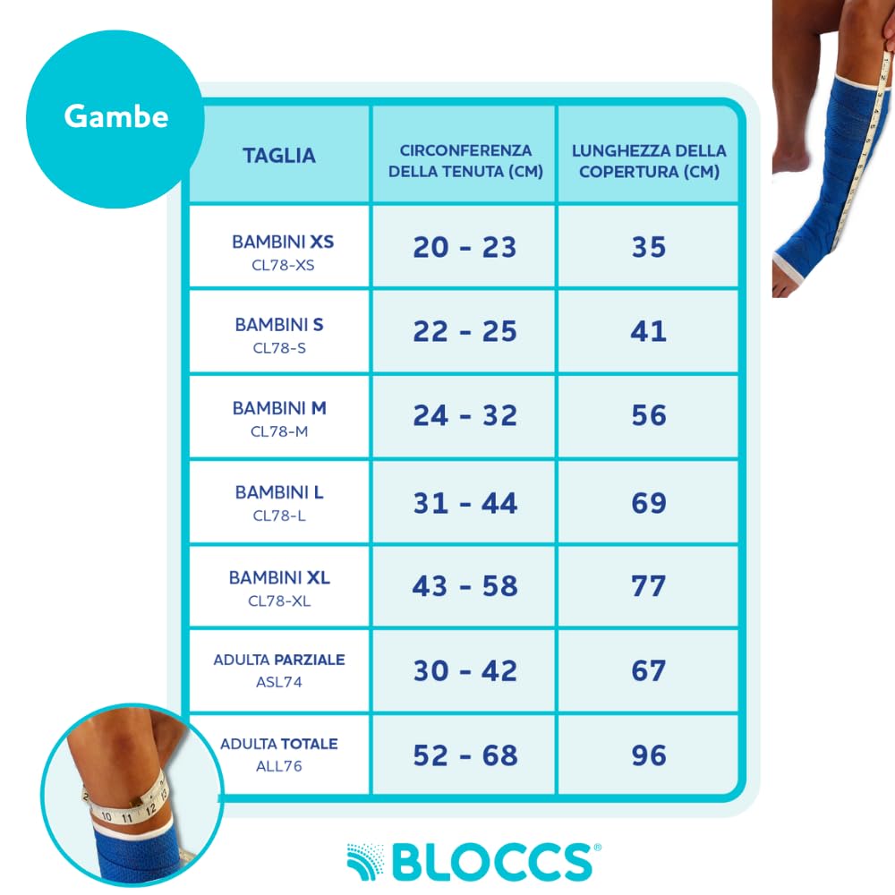 Bloccs Adulti - Copertura Impermeabile per Ingessatura - #ASL74 - Parziale Gamba