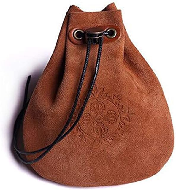 Domilay Outdoor Leather Cheap Coin Purse Coin Bag Drawstring Pouch Calabash Jewelry Packing Bags