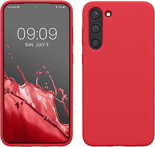 Miniatura 69 de kwmobile Funda Compatible con Samsung Galaxy S22 - Funda de teléfono de silicona TPU con acabado suave - Rojo Ruibarbo Piedra antigua,Azul