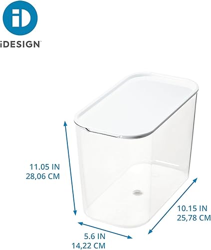 Miniatura 4 de iDesign - Juego de 2 cubos de almacenamiento interiores altos con tapa, colección Wallspace, contenedor transparente