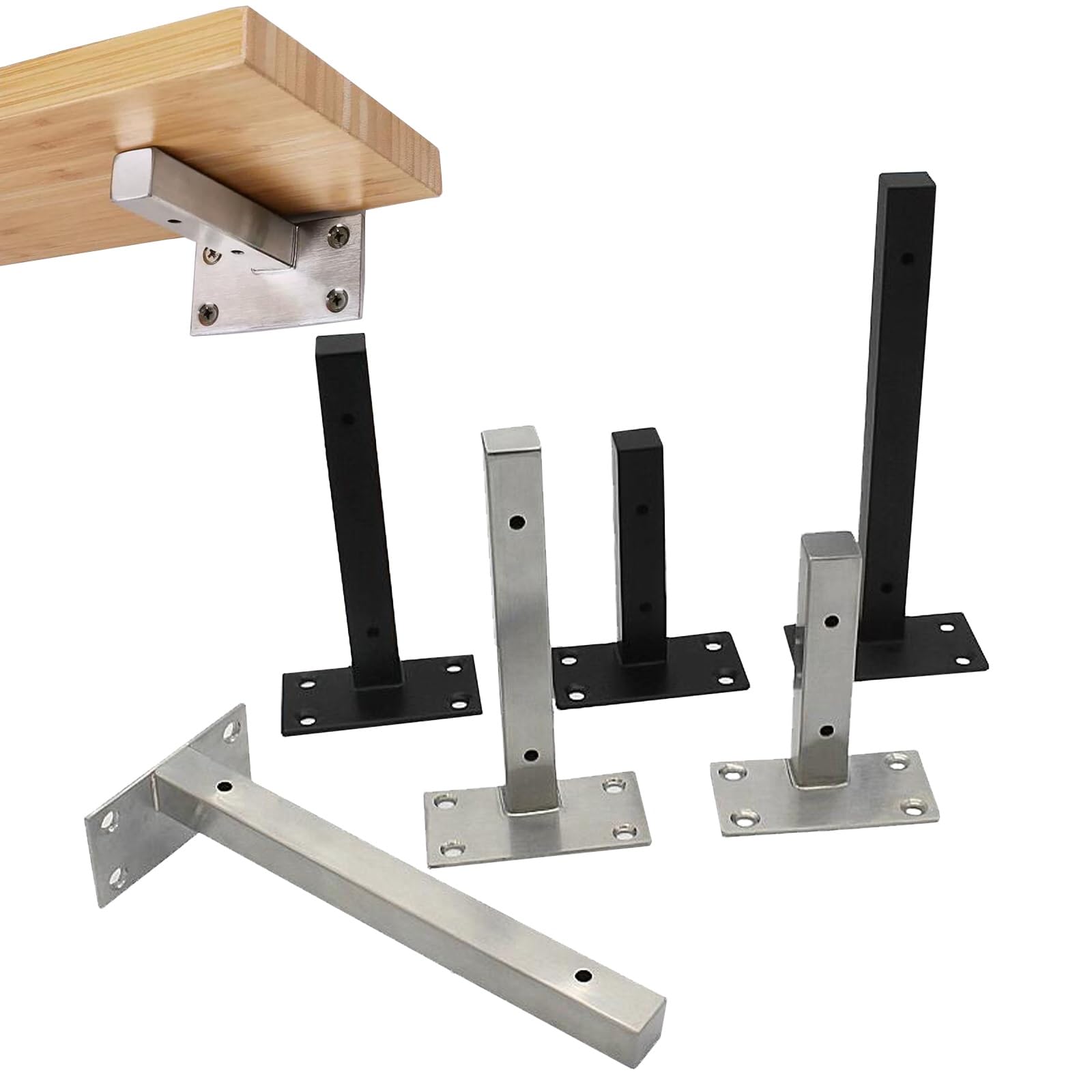 Amazon.co.jp: 棚受け金具 黒 銀色 15 20 25 30 40CM 使い勝手がよい